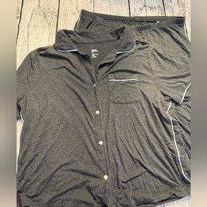 Like new. 2-piece Pajama Set XL- Charcoal color with White Accents